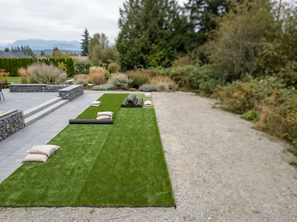splendid landscaping service inline support artificial turf installation langley bc B