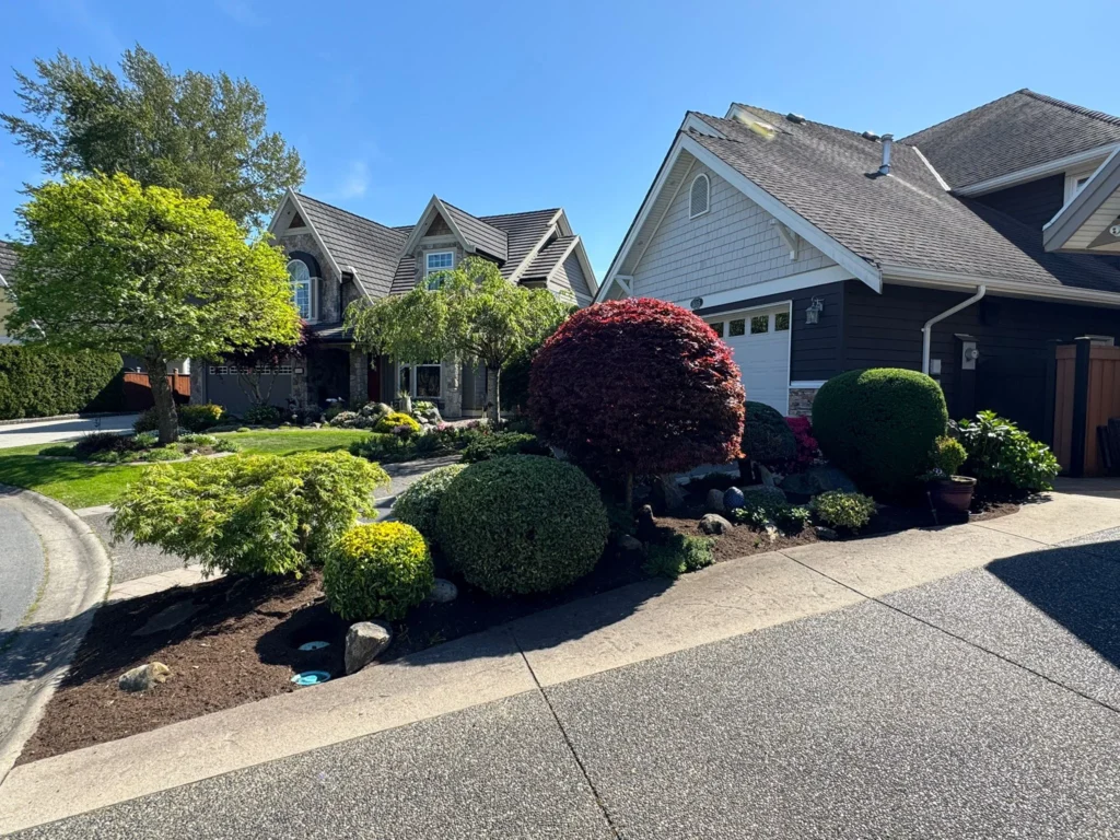 Completed landscaping project in Abbotsford BC